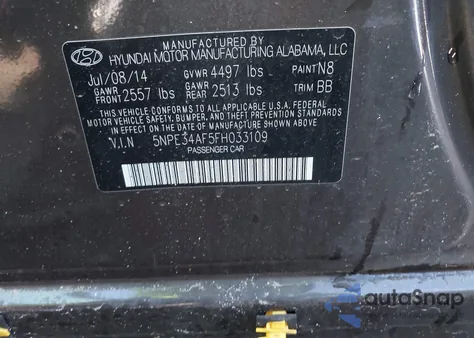 2015 Hyundai Sonata Sport from USA, damaged, VIN 5NPE34AF5FH033109
